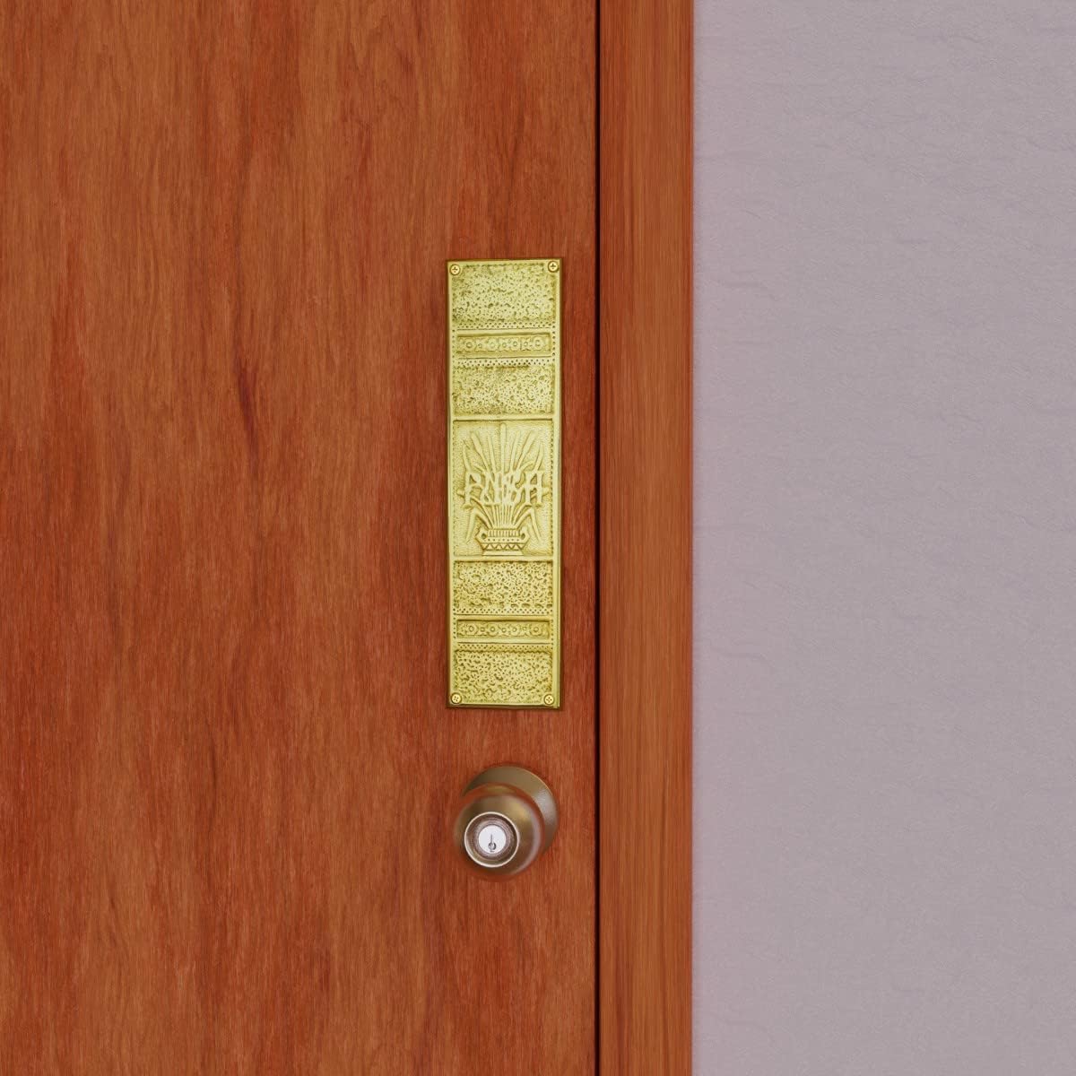 Baroque Solid Brass Door Push Plate with RSF Finish