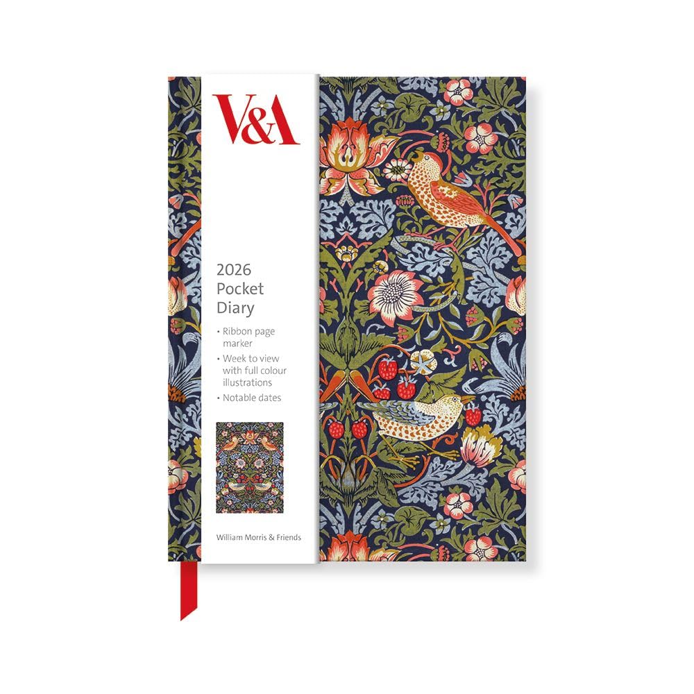 Museums & Galleries 2026 A6 Pocket Diary - Week to View - V&A