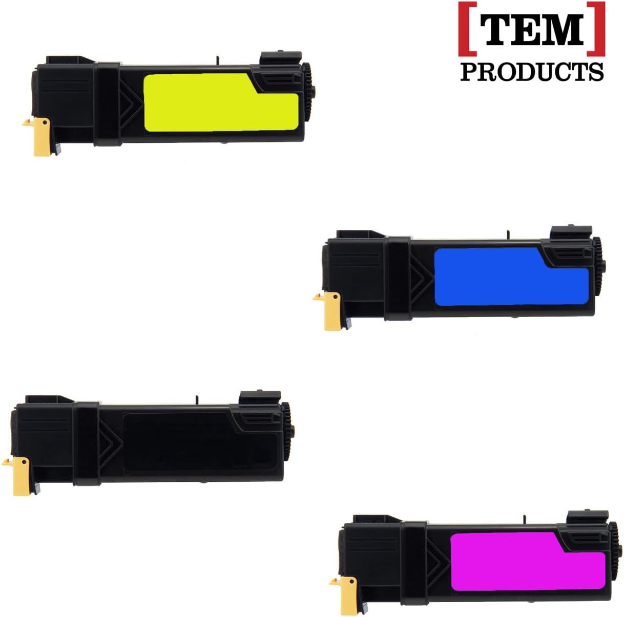 TEM Products Compatible Toner Cartridge Set for Dell 330-1436 FM064 T106C, 330-1437 FM065 T107C, 330-1433 FM067 T109C, 330-1438 FM066 T108C (Black, Cyan, Magenta, Yellow) for use in Dell Color Laser 2130cn, Color Laser 2135cn Printers