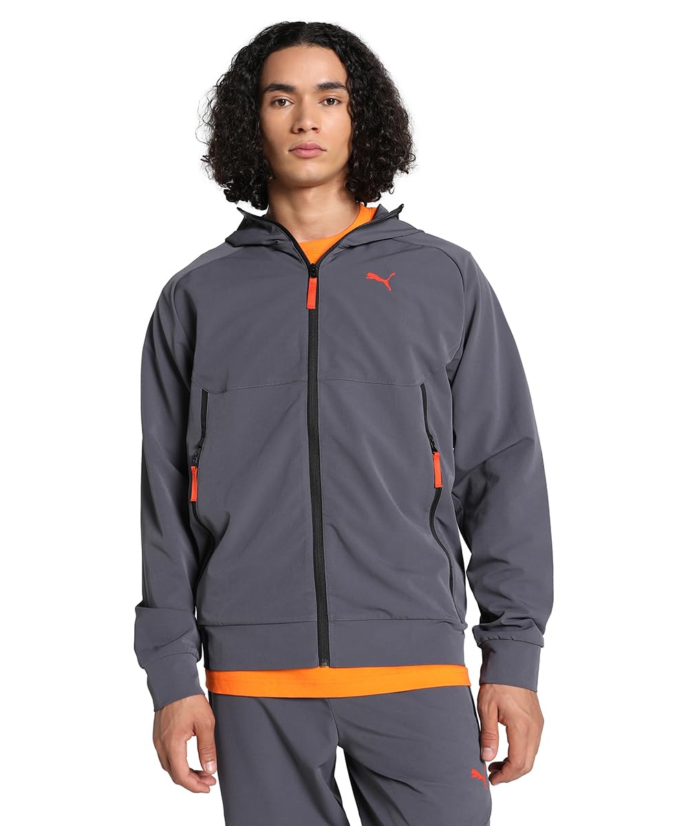 Puma Men Polyester Blend Standard Length Jacket