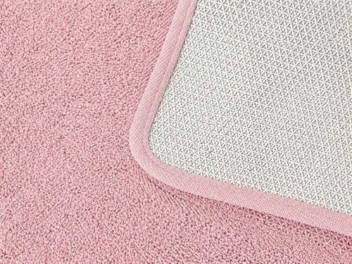 Image of Ultra Soft Bedside Runner Rug 22x55 Inch, Anti-Slip Floor Mat for Bedroom, Long Plush Carpet Runner for Bedside, Living Room, Hallway & Home Decor, Washable Comfortable Area Rug (Peach Pink)