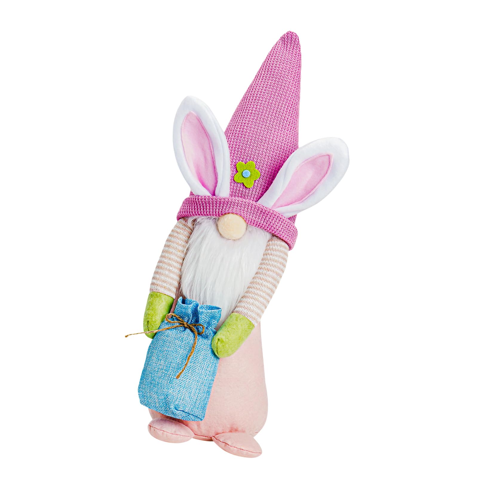 Tsophreniq Stuffed Hare Toy Plush Easter Hare Figurine Dwarf Doll Decoration for Mantels Holiday Tabletop Centerpieces Versatile Placement