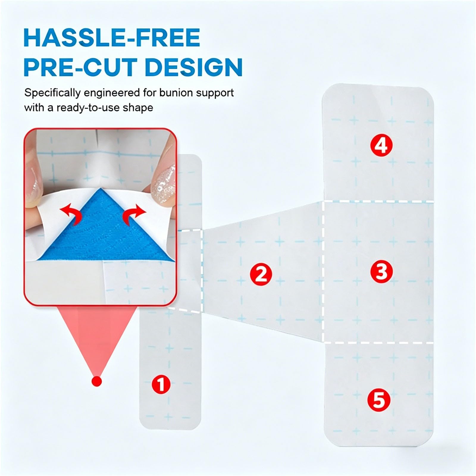 Bande De Kinésiologie Prédécoupée, Sangles De Soutien Du Gros Orteil, Bande Respirante Sans Latex For Une Protection Quotidienne Contre L'usure(Orange,100PCS)