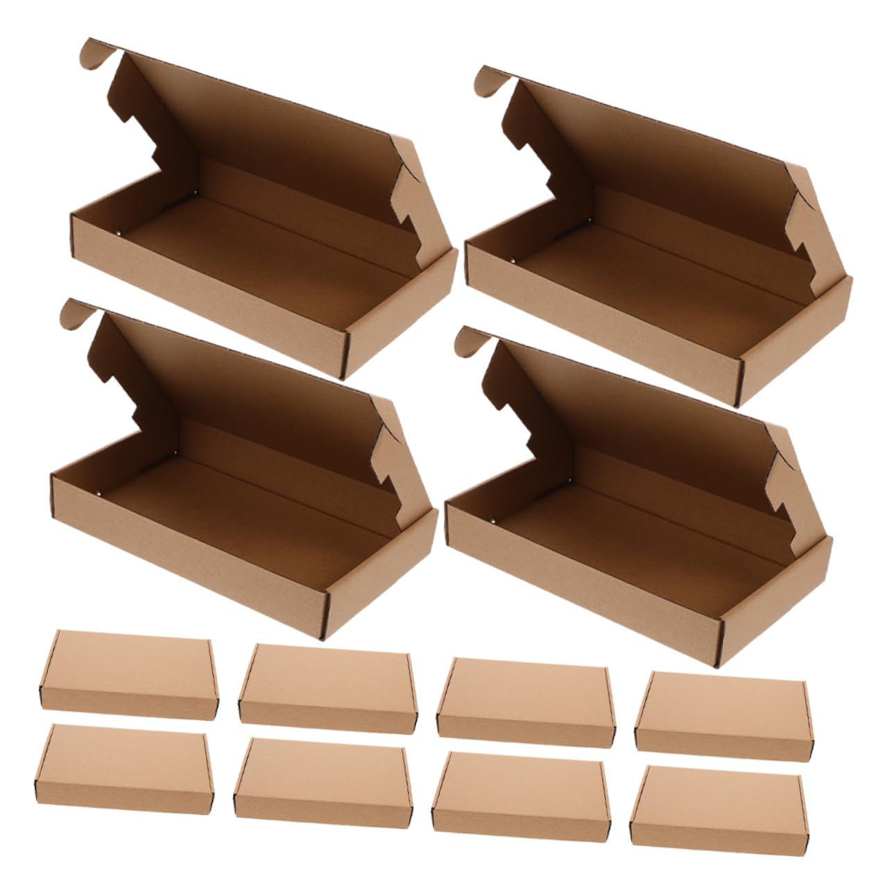 Caja de Cartón para Embalaje 20 Piezas de Papel, Caja de Envío | Interior Amplio y Uso Versátil, para Equipaje de Avión y Empaquetado, Formato Cuadrado