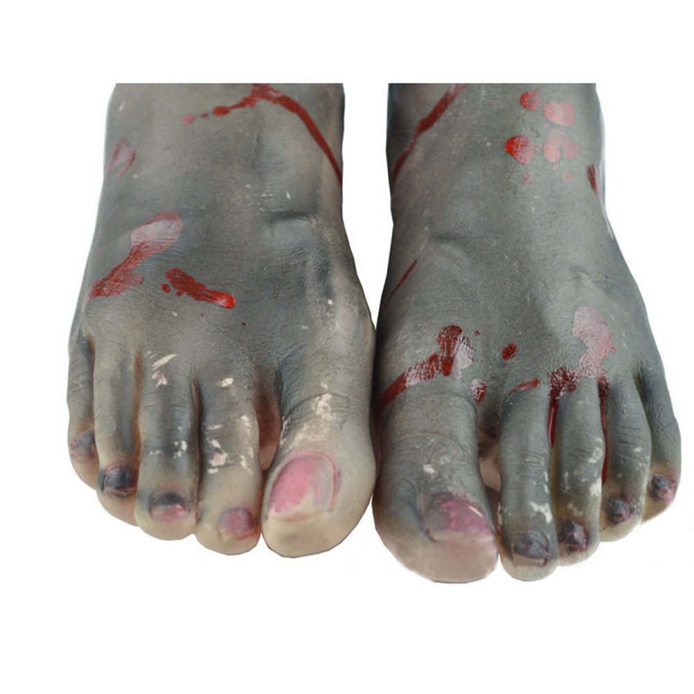 Scherzartikel Abgetrennte Hand und Fuß 4 Stück aus Kunststoff für Halloween
