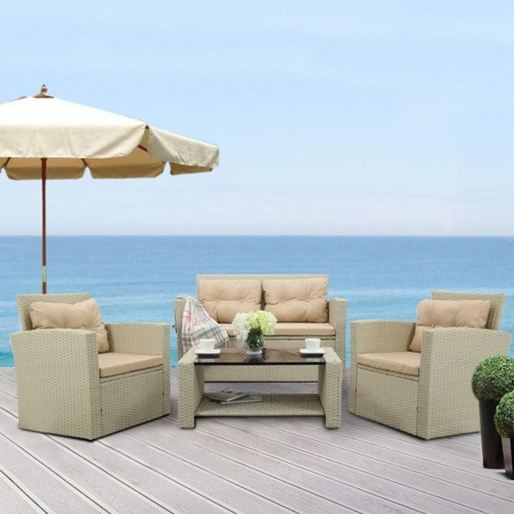 Outdoor Furniture Set 4pcs Patio Conversation Set Rattan