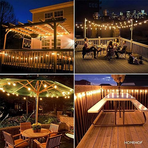 Homehop Solar Led G40 String Light for Home Garden Outdoor Balcony Terrace Wall Waterproof Rechargeable Decorative Hanging Lamp Diwali Decoration Item (16M,25 LEDs)