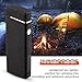 Windproof Arc Lighter X Plasma Lighters Rechargeable USB Lighter Electric Lighter Candle Lighter-with LED Display Power (Matte Black)