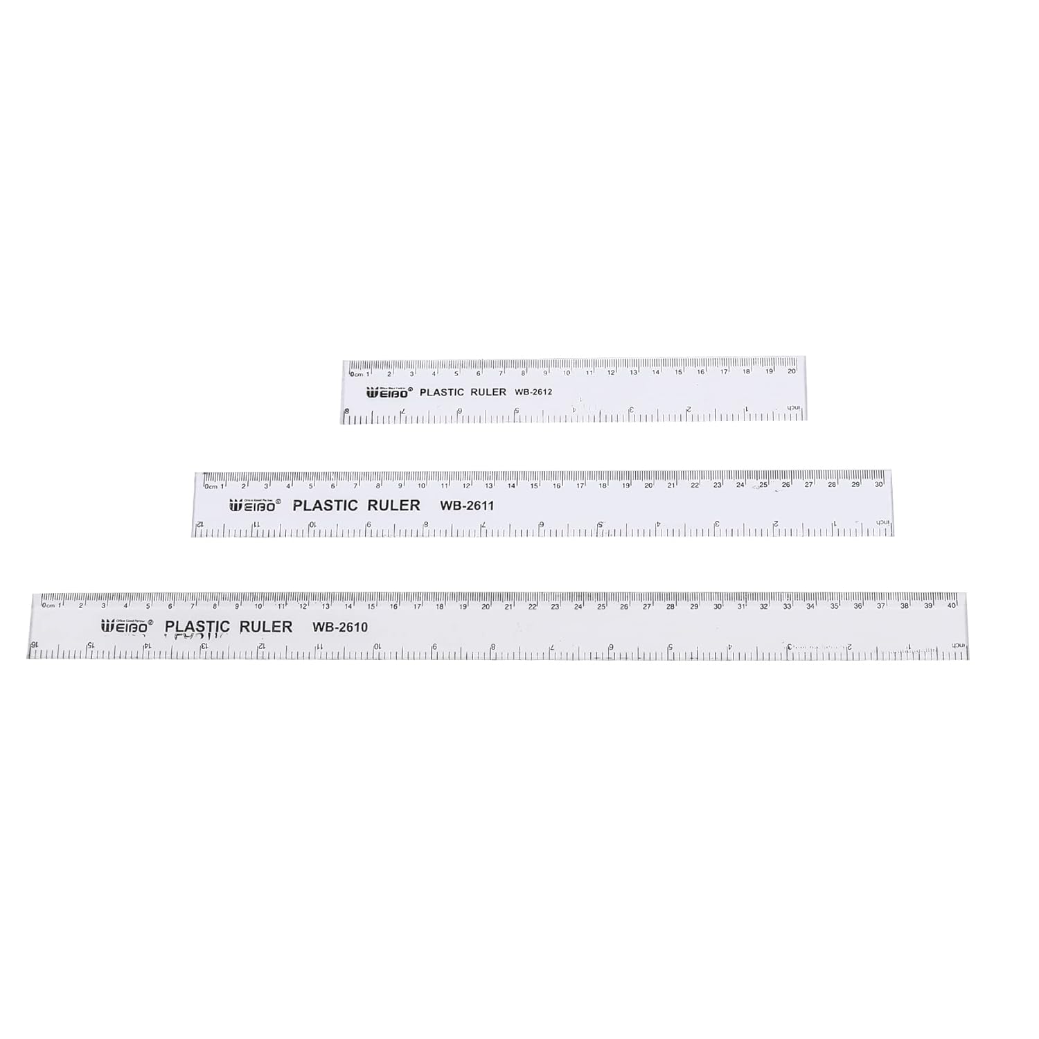 Amazon.com : 3 Pack Clear Plastic Straight Ruler for Student School ...