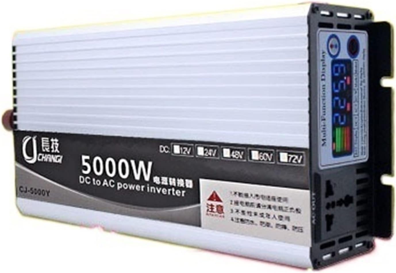 インバーター、 モーターホーム、トラック、ボート、キャンプ、家庭用、バン用の補正波デジタルディスプレイインバーター5000Wパワーイ