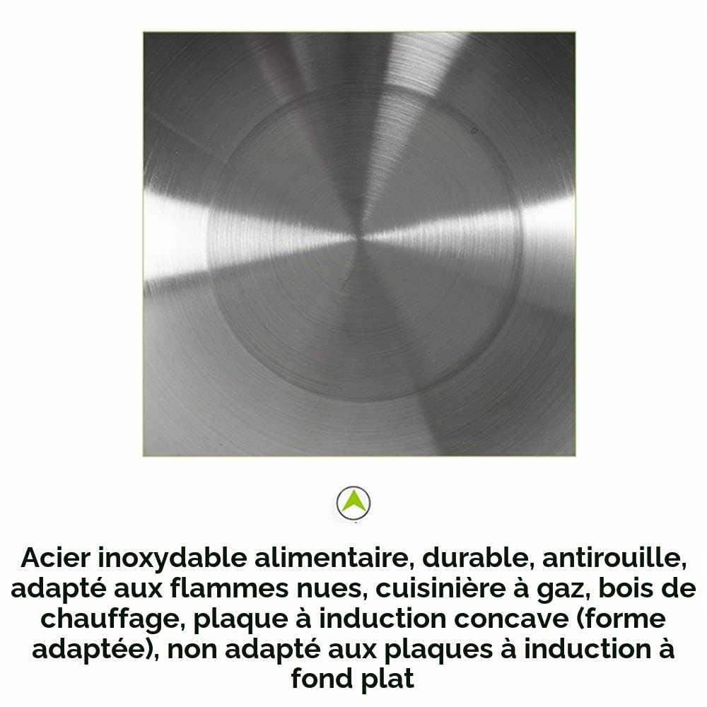 Wok inox 36 43 cm antiadhésif tous feux dont poignées induction Stay Cool B 36 cm
