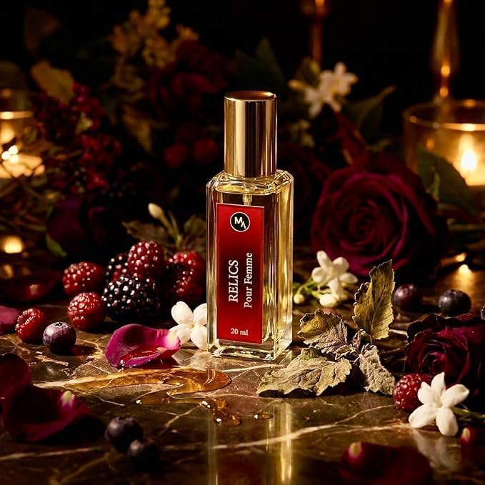 Image of MYSTIC AURA Relics Pour Femme | Eau de Parfum for Women | 20ml | Fruity Floral Fragrance | Long Lasting Luxury | Vegan & IFRA Compliant