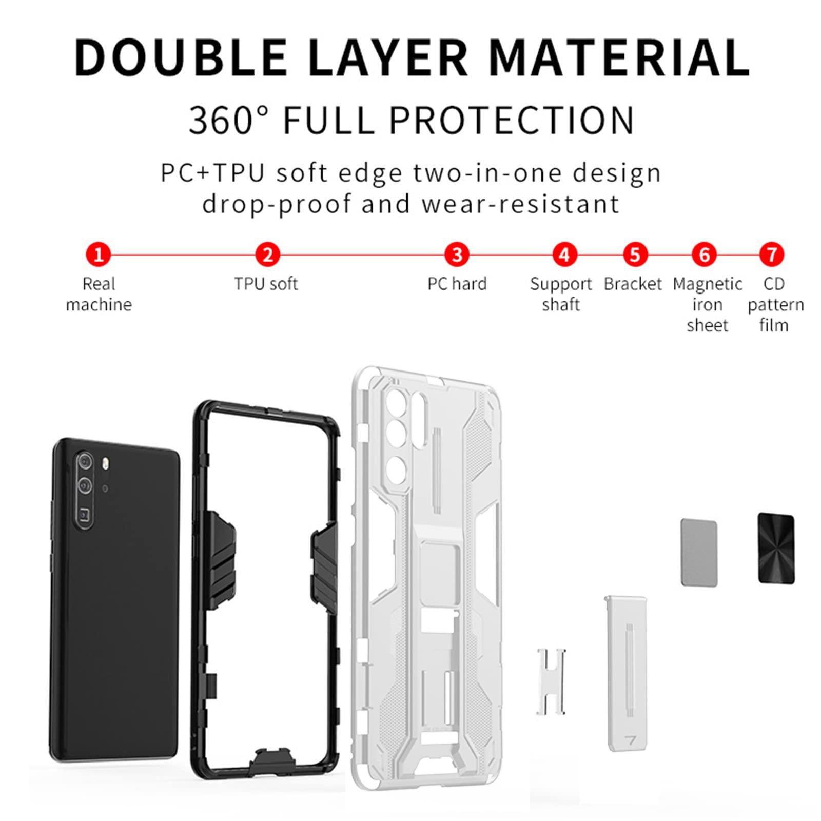 Asuwish Compatible Con Huawei P30 Pro - Funda Tipo Cartera De Vidrio Templado, Protector De Pantalla Con Soporte Para Tarjetas, Accesorios De Cuero Con Tapa Para Hawaii P30Pro P 30 Pro30