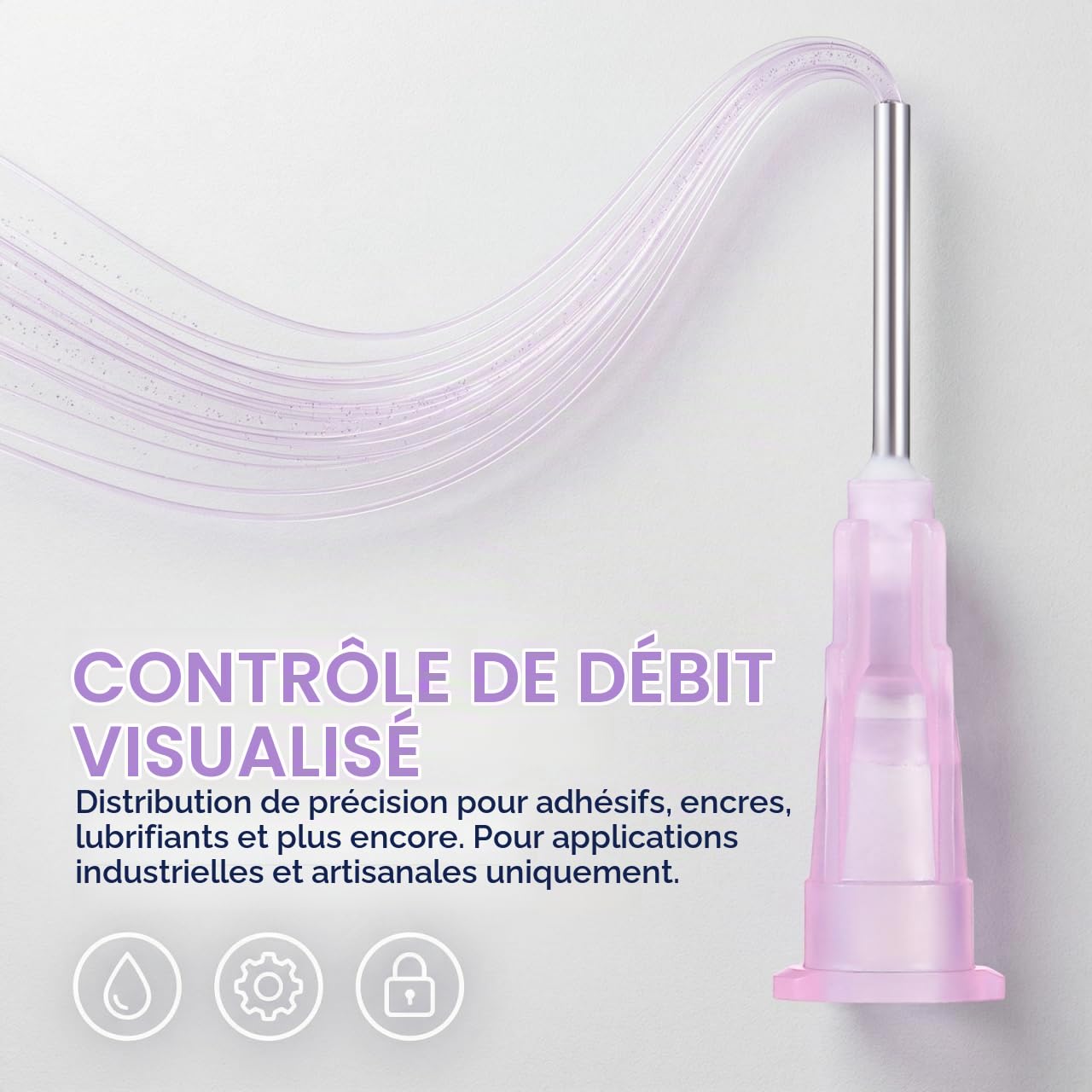 iplusmile 100 Aiguilles À Pointe Émoussée Pour Distributeur De Colle Liquide Dosage Précis Accessoires De Laboratoire Polyvalents 3.00X0.70X0.70Cm
