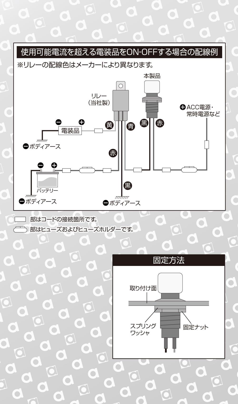 Amazon.co.jp: エーモン プッシュスイッチ (ホワイト) ON-OFF DC12V