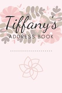Address Book | Tiffany: 6 x 9 Inches | 208 Entries | 104 Pages | Contact Book | Alphabetical with Letter on Each Page | Name | Address | Phone | Numbers | Email | Notes