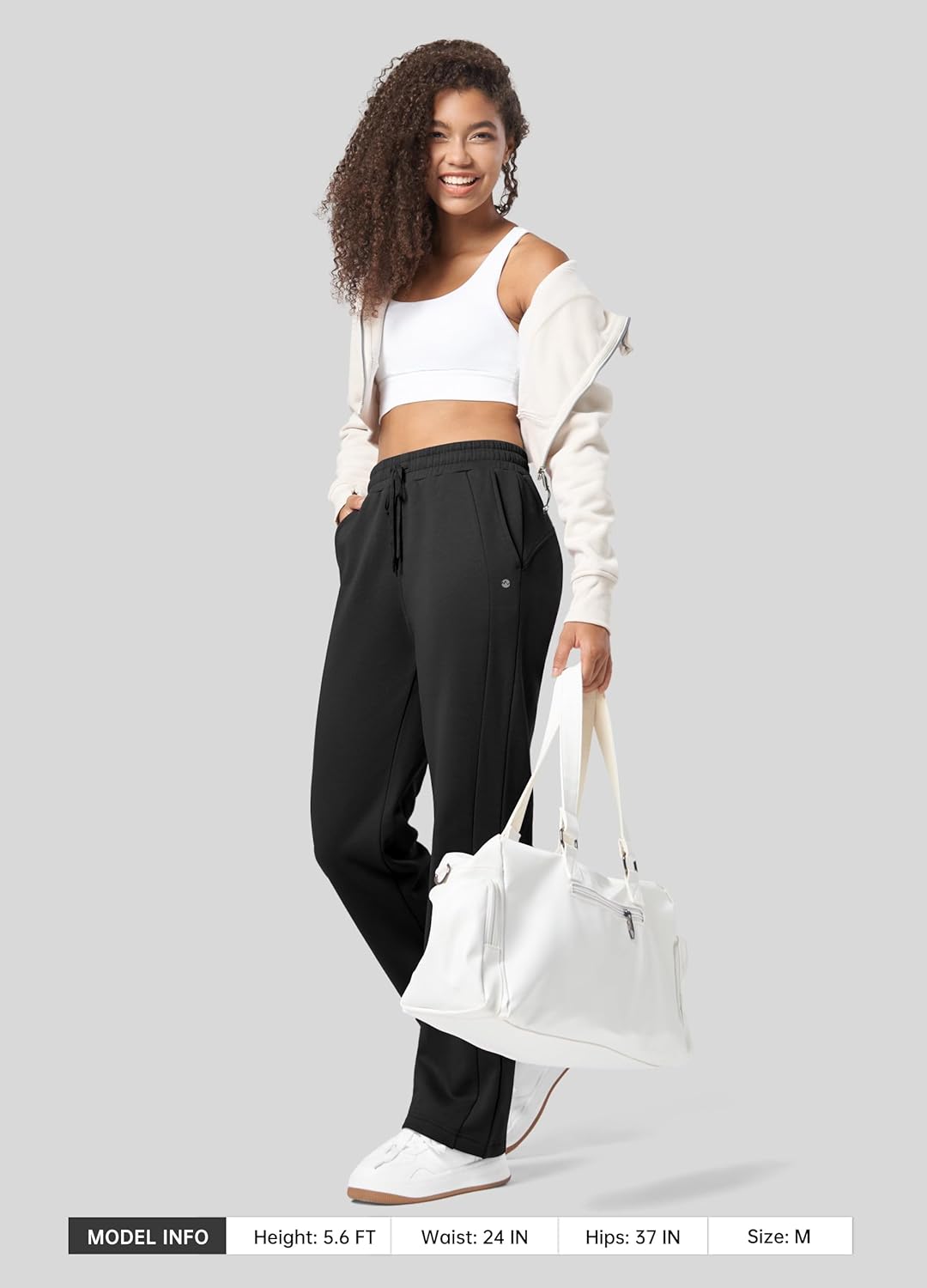 Willit Womens Fleece Lined Sweatpants Cotton Straight Leg Sweat Pants Winter Running Casual Yoga Lounge Workout Pockets - Image 6