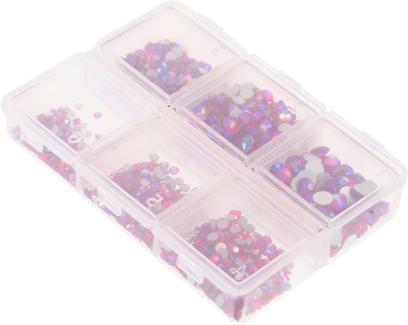 NOLITOY Flatback Rhinestones for Nail Art Compartment DIY Crafting Accessories Sparkling Manicure Charms Ab for Nail Decoration and Creative Designs