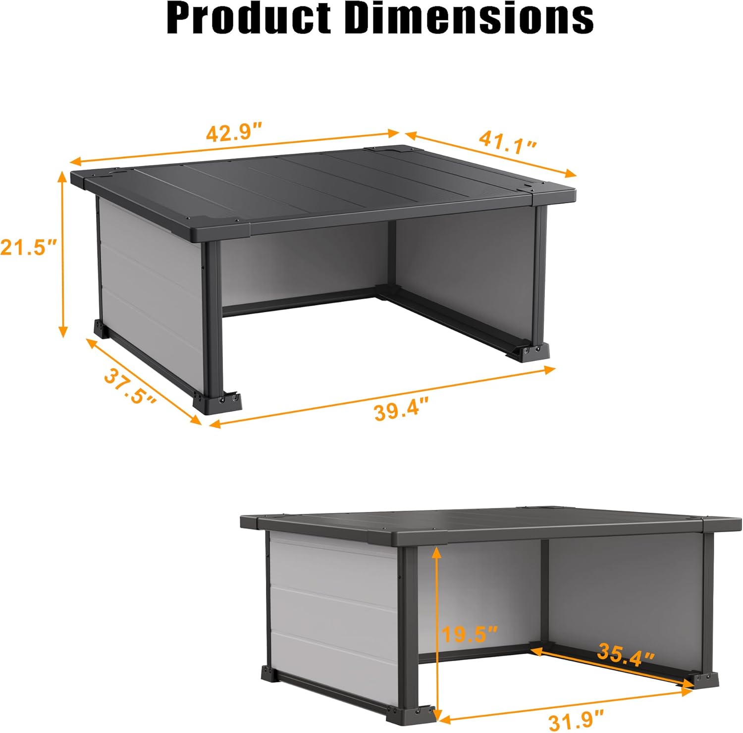 GDLF Robot Lawn Mower Garage, Weatherproof Shelter for Robotic Mower Charging Station, Durable PP Panel for Outdoor Use