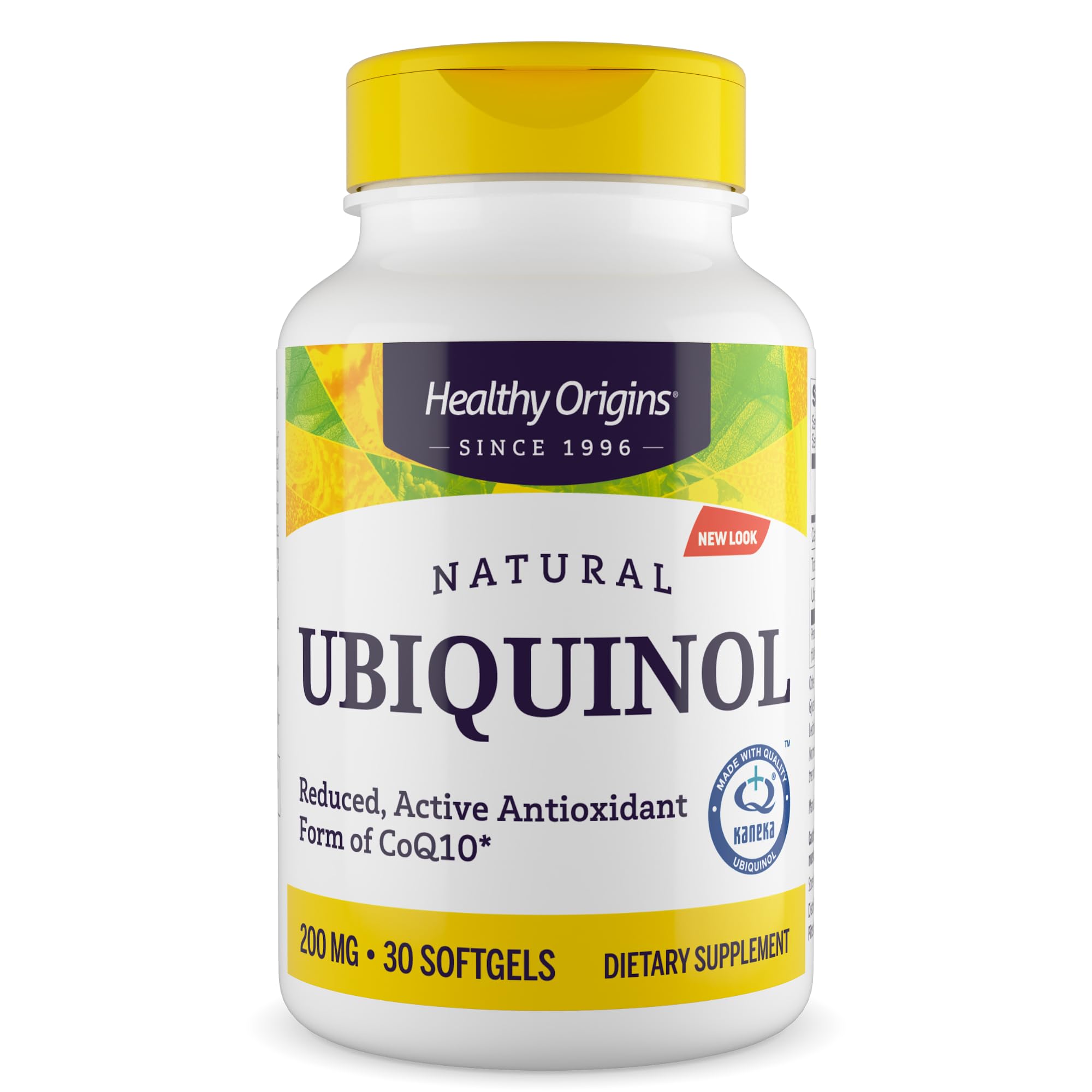 Healthy Origins Ubiquinol 200 mg - Activated Form of CoQ10 - Kaneka Ubiquinol Supplements for Heart Health & Antioxidant Support - Gluten-Free & Non-GMO Supplement - 30 Softgels
