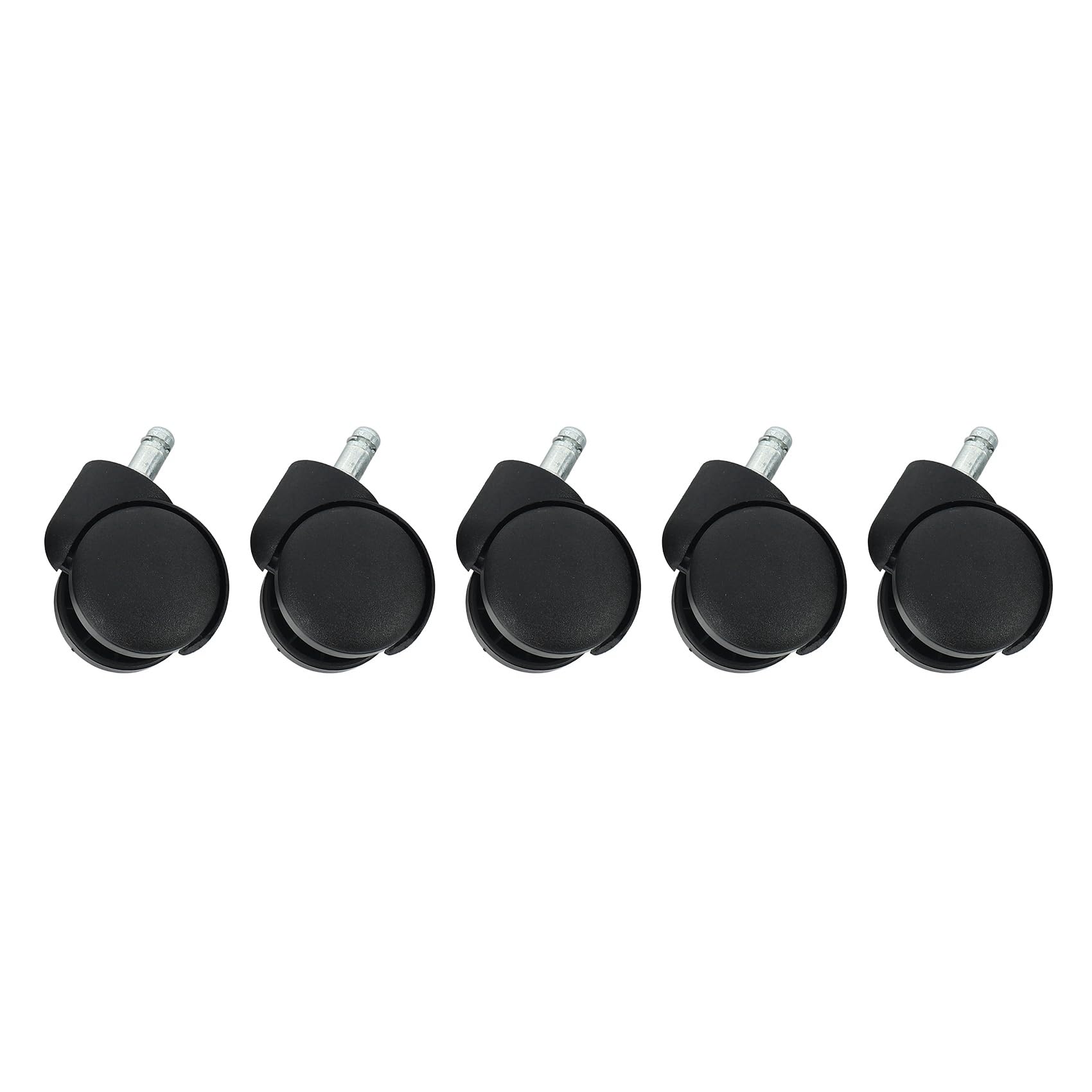 50mm Roues de Roulettes de Chaise de Bureau - Ensemble de 25 - Noir