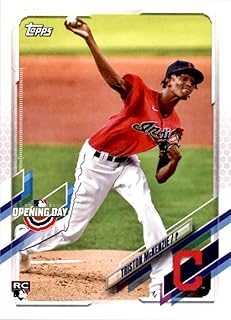 2021 Topps Opening Day #74 Triston McKenzie Cleveland Indians MLB Baseball Card (RC - Rookie Card) NM-MT