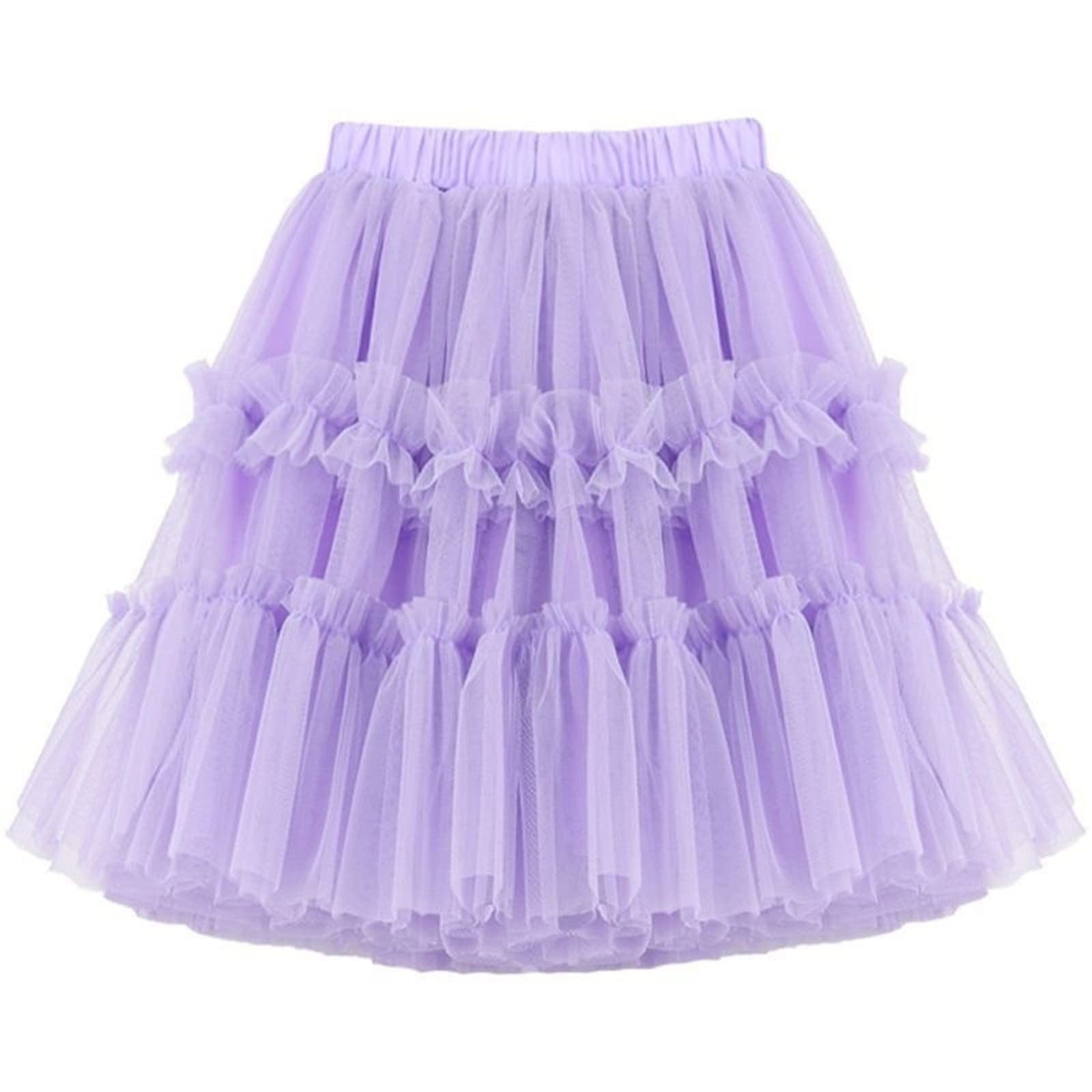 Little Girl Long Tutu Skirt Baby Toddler Girl Ruffle Layered Tulle Skirt Casual Skirt Princess Party (Blue, 9-10 Years)