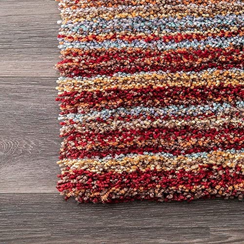 Image of Shaggy Rug for Bedroom Living Room 3X5 FEET Fluffy Plush Area Carpet with Non Slip Backing, Modern Cozy Floor Rug for Home Decor and Comfort (Multicolor b)