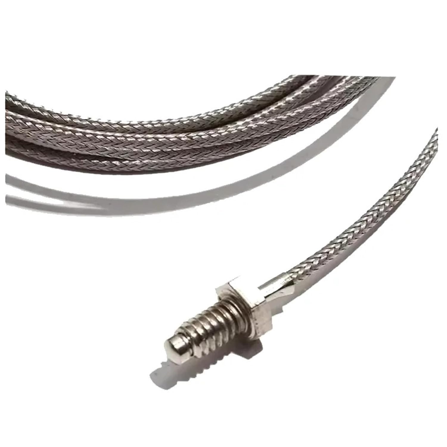 1pcs M6 Thread Probe PT100 Type K E J High Temperature Thermocouple Sensor 0.5M 1M 2M Wire M6x1.25 Screw Thermal Resistance(Type J,0.5M Wire)