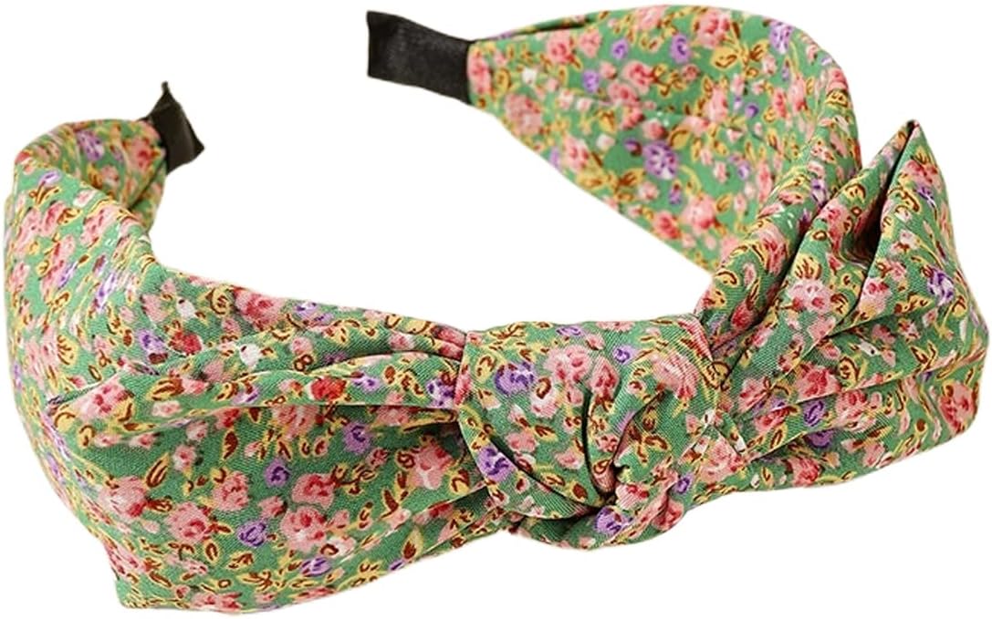 scicent Hair Accessories for Women Bow Tie Knotted Hair Bands Wide Headband Print Cloth Hair Hoop Headwrap Hair Accessories for Girls 10907