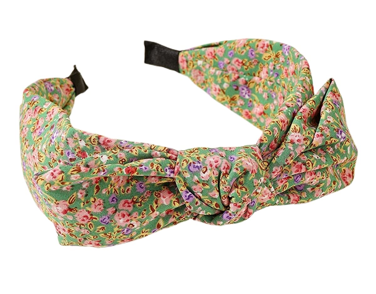 scicent Hair Accessories for Women Bow Tie Knotted Hair Bands Wide Headband Print Cloth Hair Hoop Headwrap Hair Accessories for Girls 10907