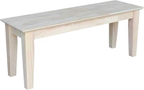 International Concepts - Banco estilo coctelera, sin terminar Pinta o mancha en cualquier color cualquier color, sin terminar,Negro/Cerezo