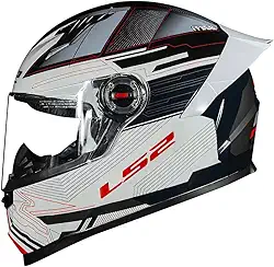 Capacete Ls2 FF358 Classic S Digital Preto com Branco 56/S