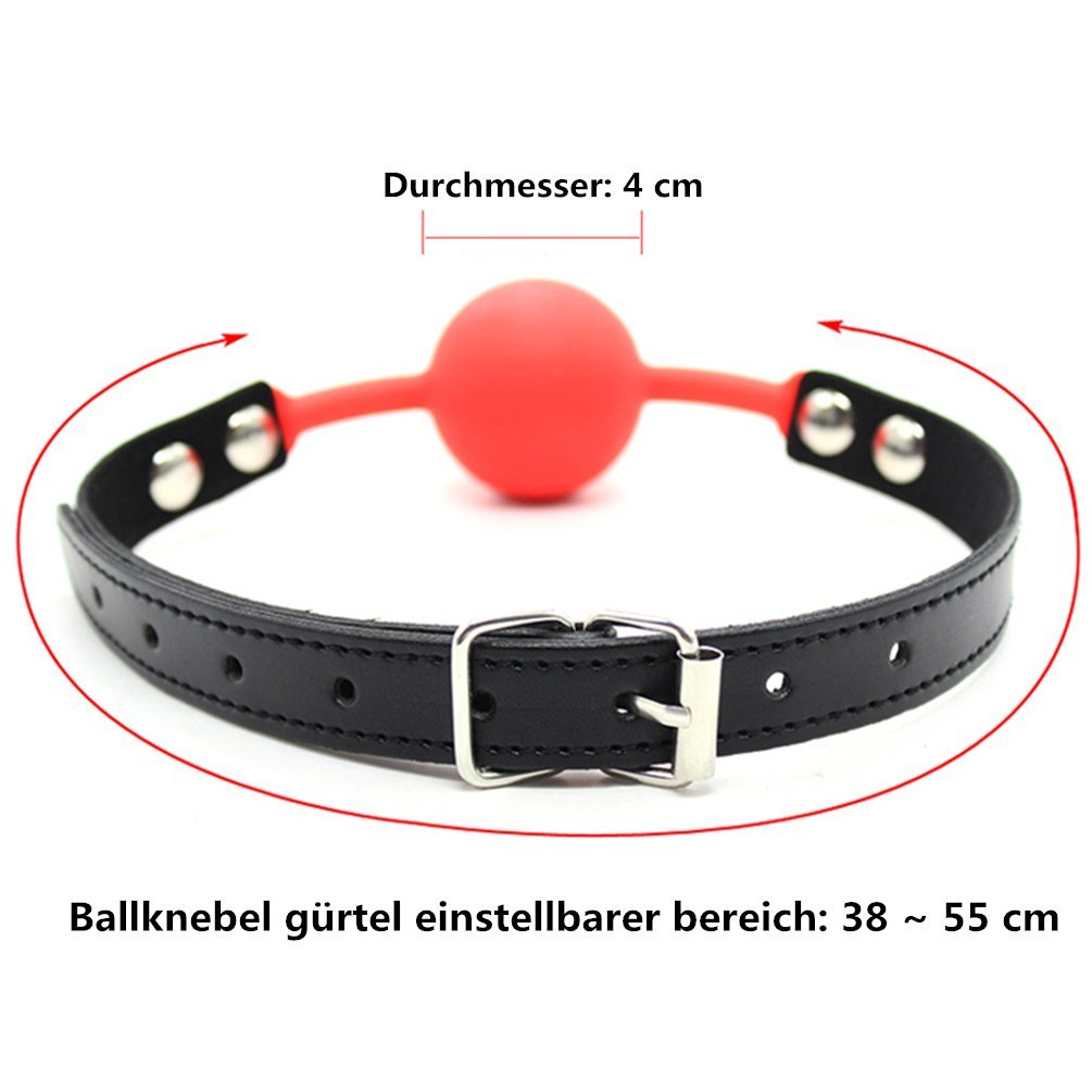 Hanyi Silikon Ball Gag SM Ball Mund Einstellbar Fetisch BDSM Mundknebel  Sexspielzeug (Rot) : Amazon.de: Drogerie & Körperpflege