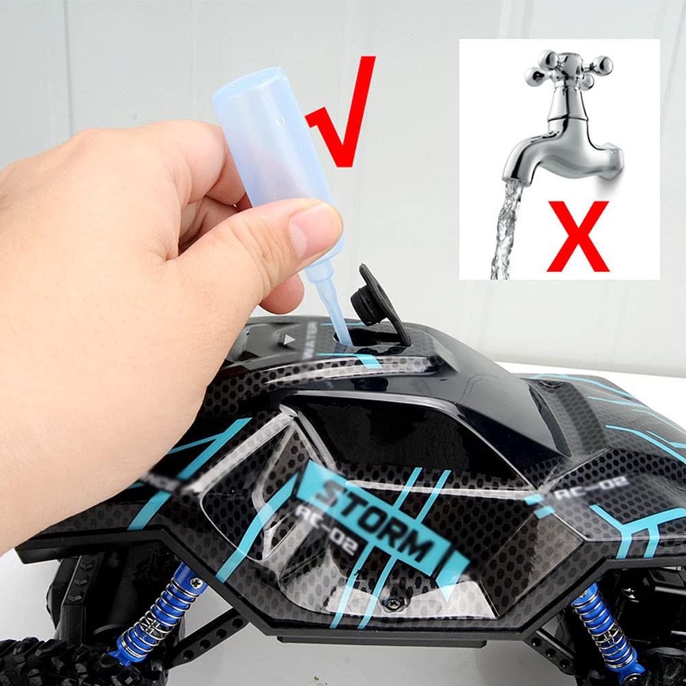 Rower Samochodowy Rc Z Napędem Na 4 Koła Atv Z Nadwoziem Z Pvc, Kolorowymi światłami I Funkcją Sprayu, Niezależnym Systemem Zawieszenia Do Zabawy W Terenie (Blue)