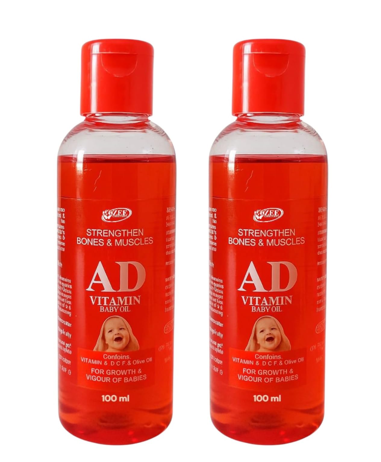 AD Vitamin Baby Oil with Vitamins A, D & E | Strengthens Bones & Muscles, Boosts Immunity, With Olive Oil, Ideal for Daily Massage, Gentle & Safe for Babies-image-20