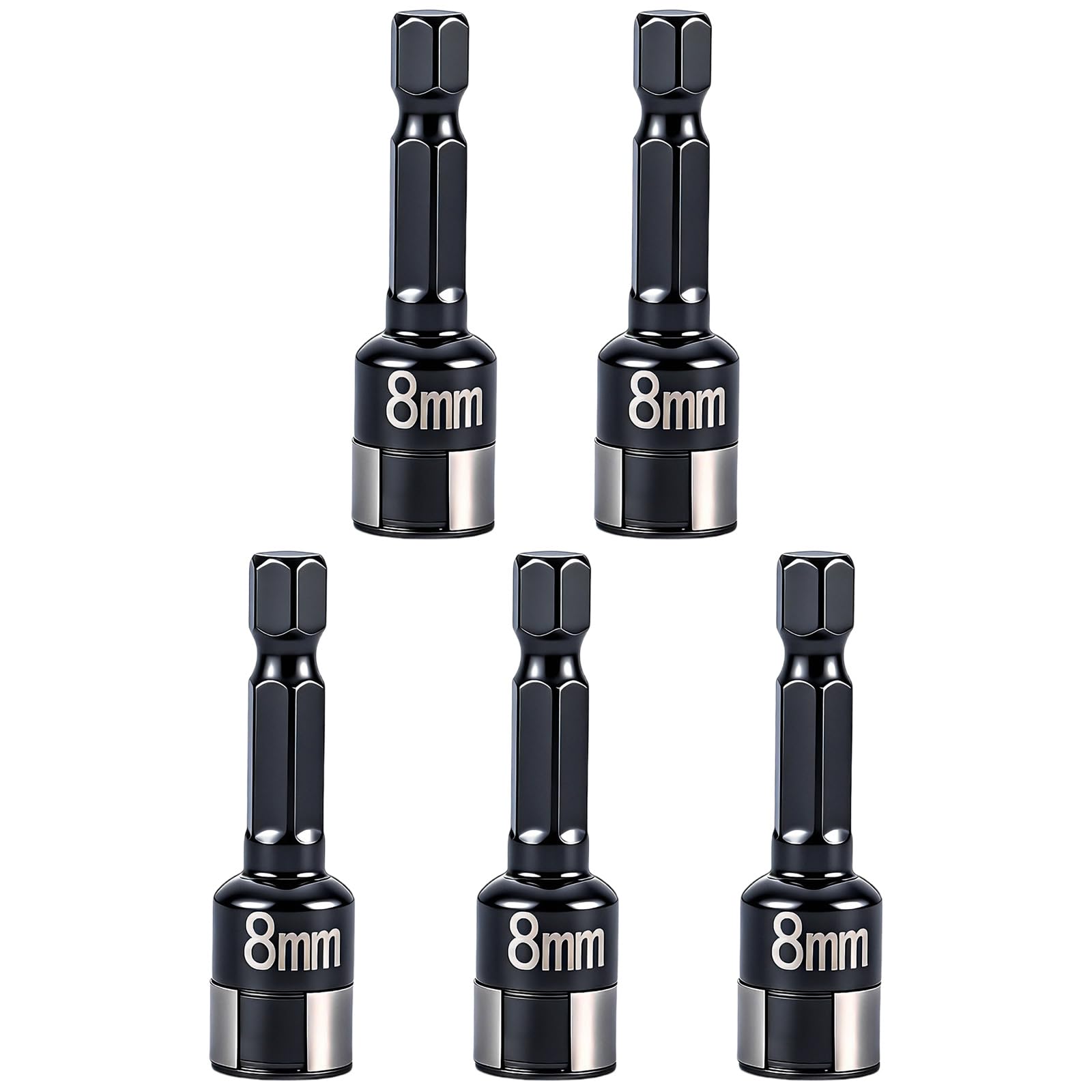 5Pcs Universally Impacts Socket for 6.35mm Hexagonal Shank Tool Ratchets Wrench Socket Wrench Adapter Spanner Spanner Adapter