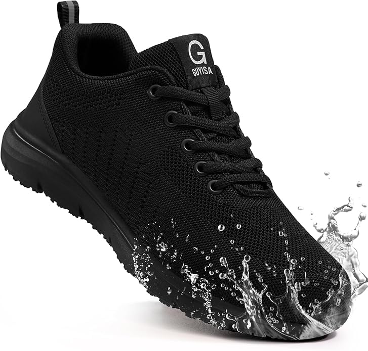 Image of Steel Toe Shoes for Men Lightweight Safety Work Shoes with Kevlar Puncture Resistant Midsole Comfortable Low Top Work Shoes for Warehouse Factory Light Construction