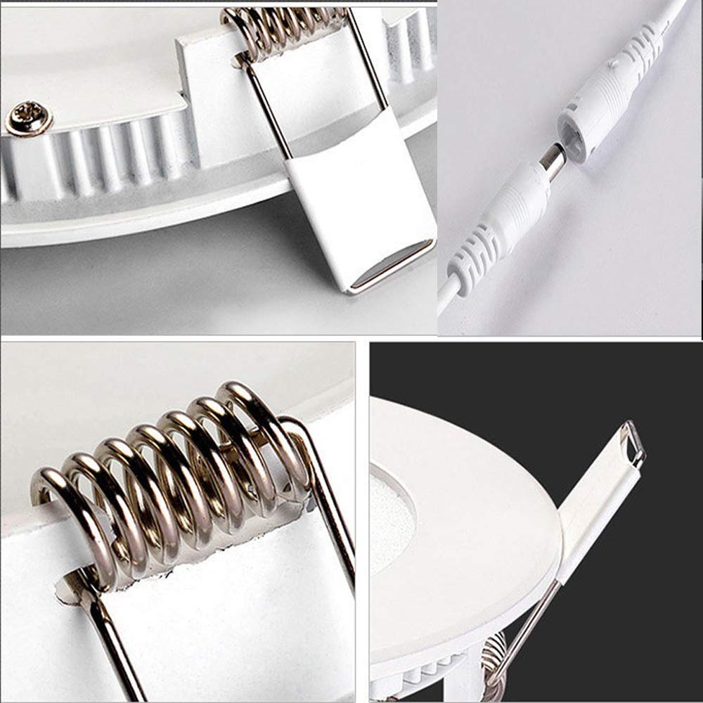 10X 6W Blanco frio Downlight Led Empotrable en Techo Redondo Superficie Focos led Empotrables Downlight Empotrado Ligero Ultra Plano Empotrado Lámpara