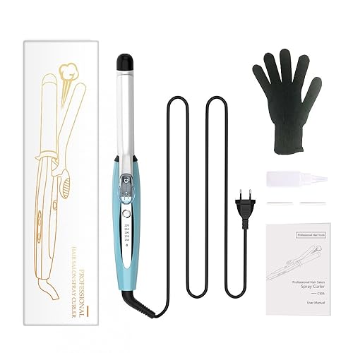 Miniatura 7 de Juego de varita rizadora con 5 barriles intercambiables y guante protector contra el calor, juego de rizador y varita profesional 5 en 1, pantalla