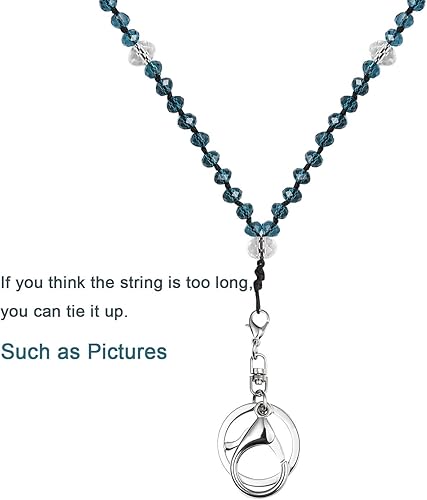 Miniatura 10 de AMUU Collar Mujeres cordón para identificación titular llaves teléfono celular fuerte cuello cordones moda hermosa cadena de cuentas collares