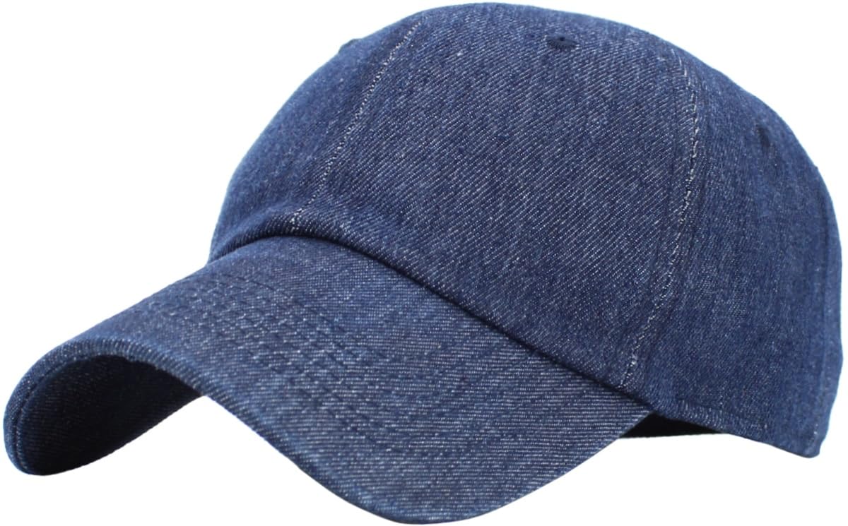 KBETHOS Classic Unisex Cotton Adjustable Low Crown Baseball Cap – Plain Dad Hat