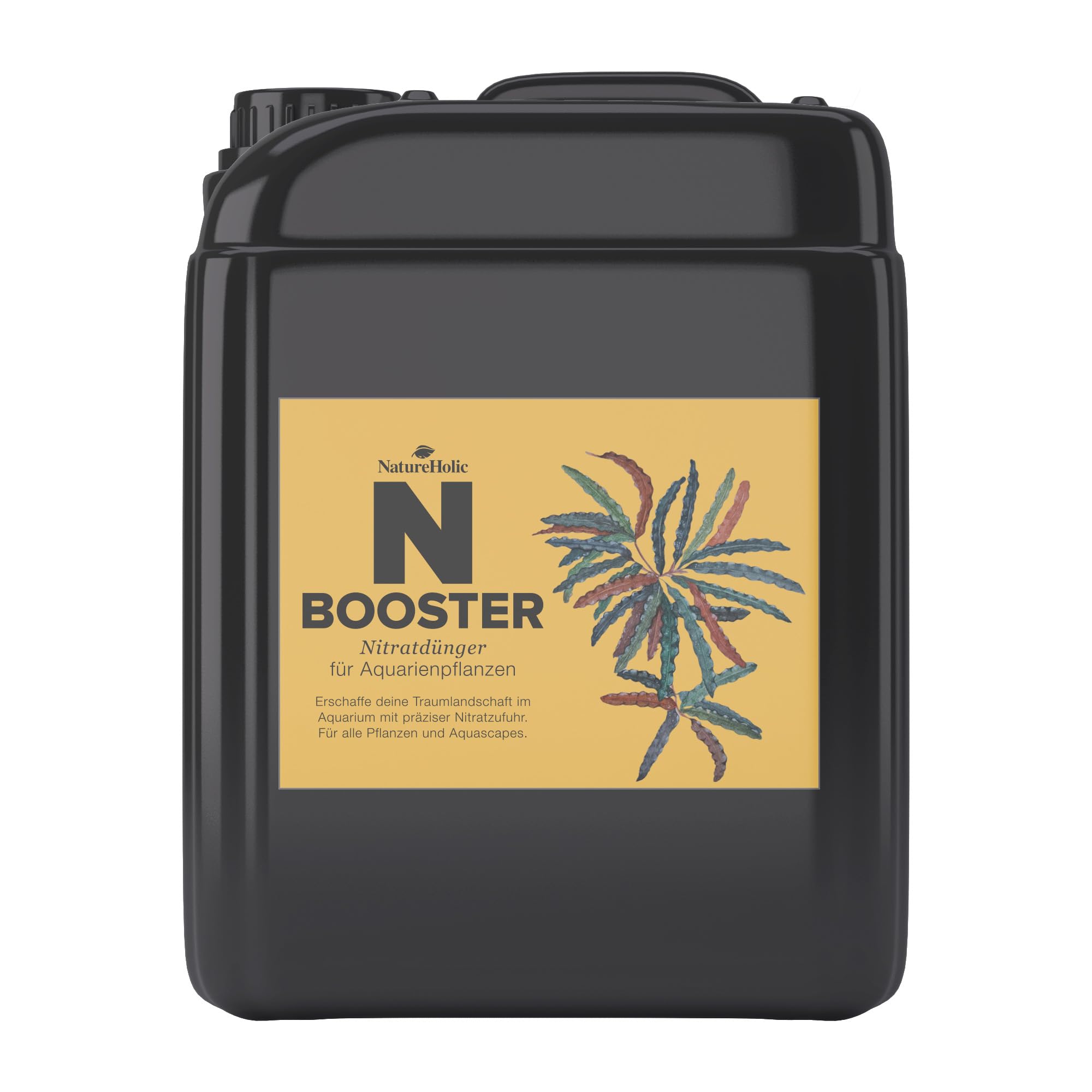 NatureHolic - N Booster - I Flüssigdünger für Aquarien I Stickstoffdünger I wichtig fürs Pflanzenwachstum I für strahlende Blattfarben I Sofortwirkung I 2000 ml