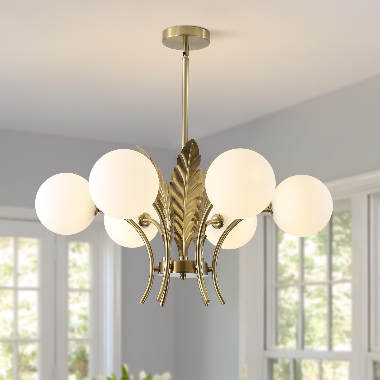 KCO Lustre Sputnik Mid-Century Doré avec Ampoules G9, Lustre Encastré Réglable pour Salon, Salle à Manger ou Chambre