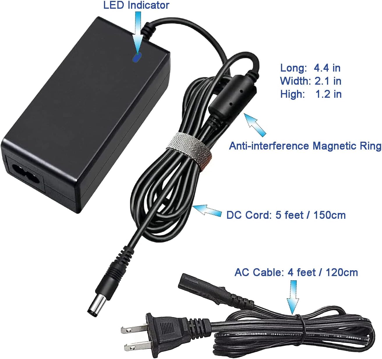 24V Power Cord Replacement for Silhouette Cameo 1 2 3 4 SD Electronic Cutting Tool Power Supply Adapter Charger
