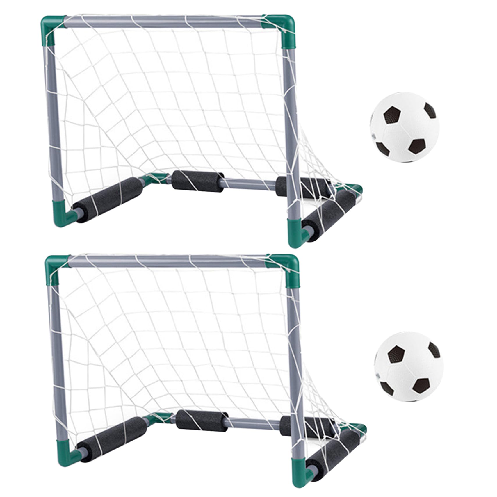 Tsawntd Water Football Set Summer Cooling Floating Pool Soccer Includes 2 Pool Goals, 2 Balls & 1 Inflator Interactive Parent-child Games for Adults and Family, summer
