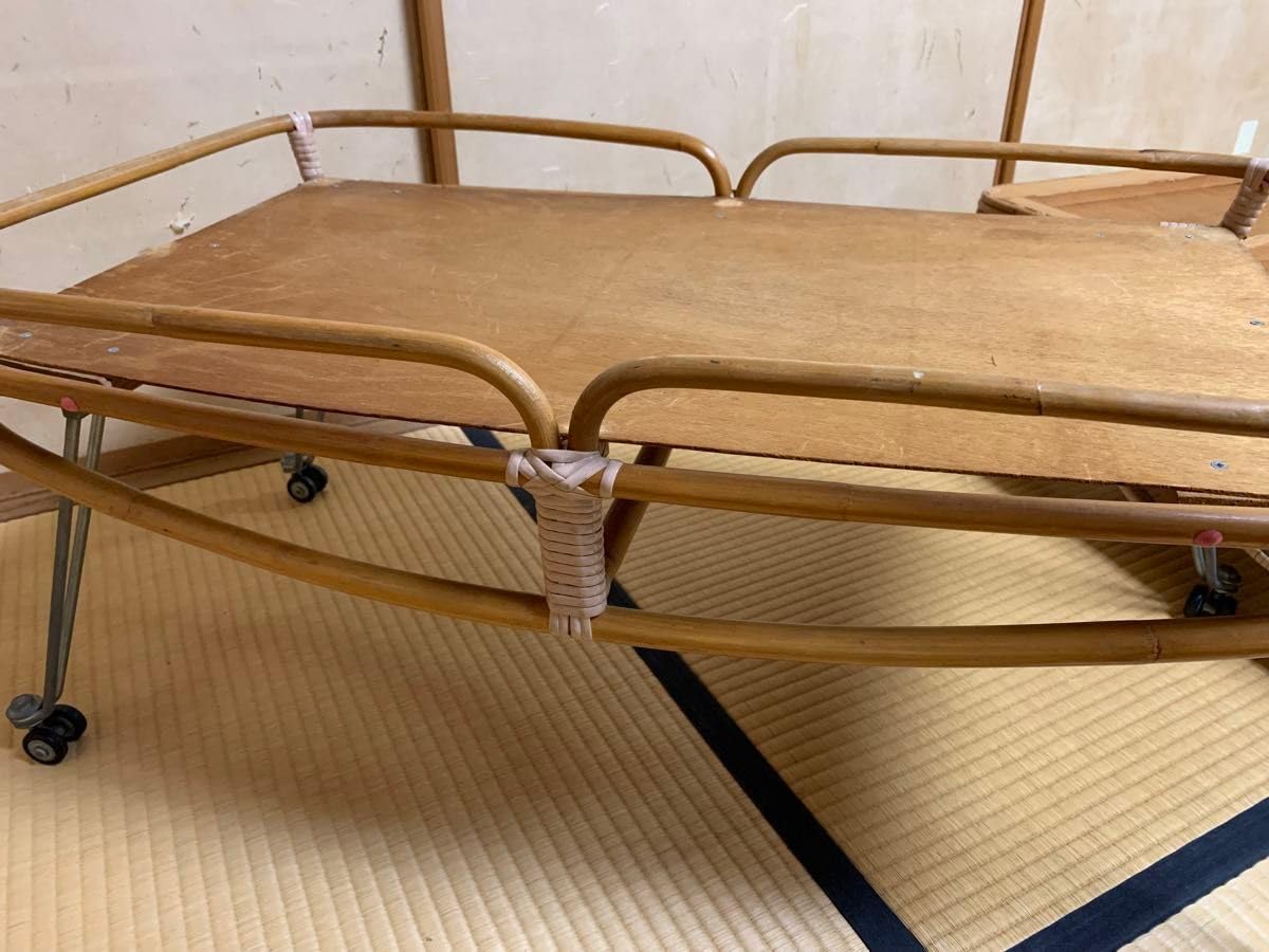 ラタン 籐 ゆりかご ベビー ベッド アンティーク レトロ お洒落  