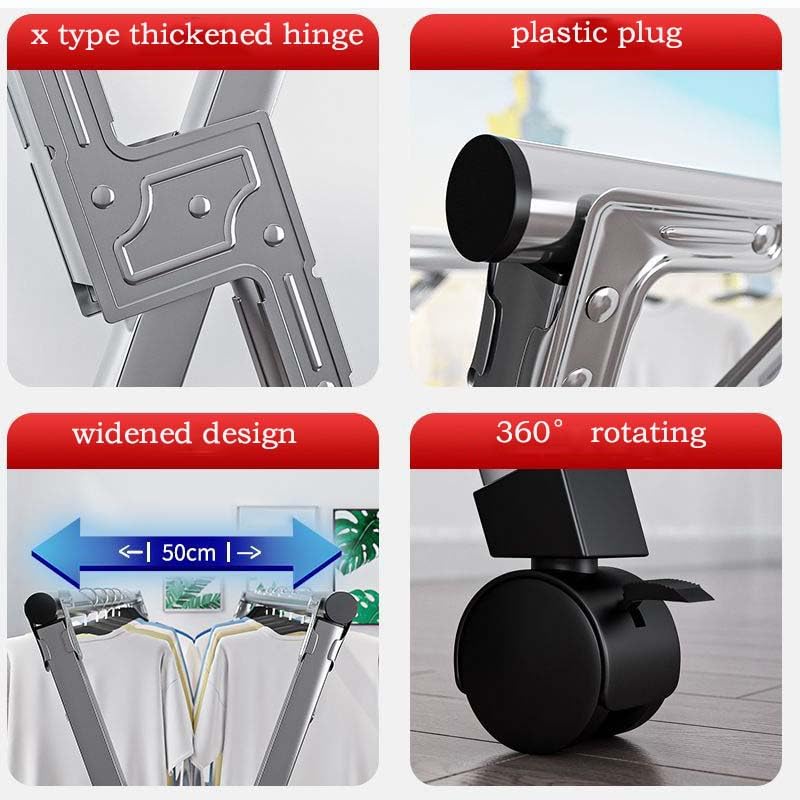 Tendedero plegable de acero inoxidable ajustable para secar ropa al aire libre para un secado eficiente de la ropa y ahorrar espacio