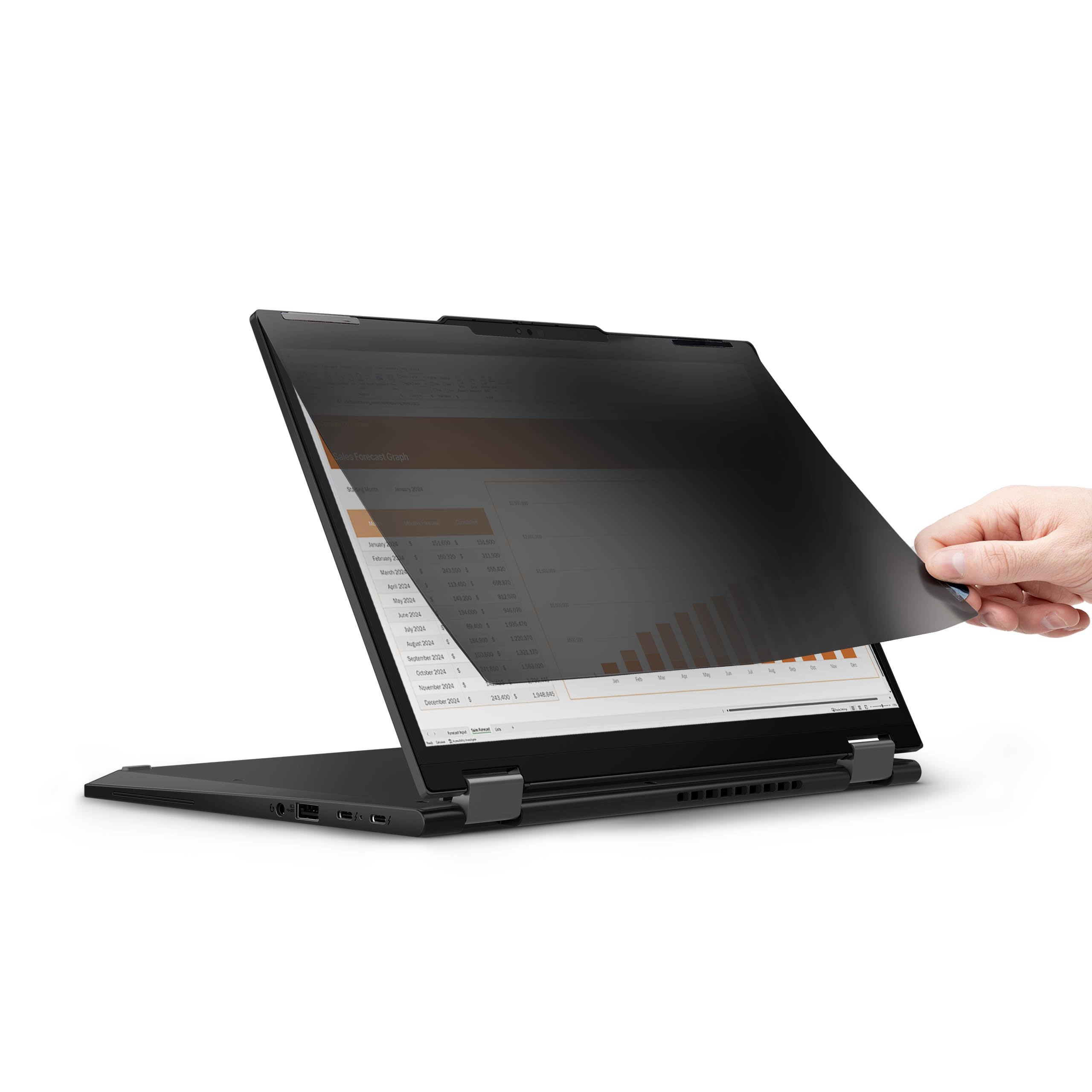 StarTech.COM Filtre de Confidentialité Lumineux Lenovo X13 Yoga Gen 4 avec Fonction Tactile, Rabattable, Transmission Lumineuse de 75%, Filtre de Confidentialité Antireflet