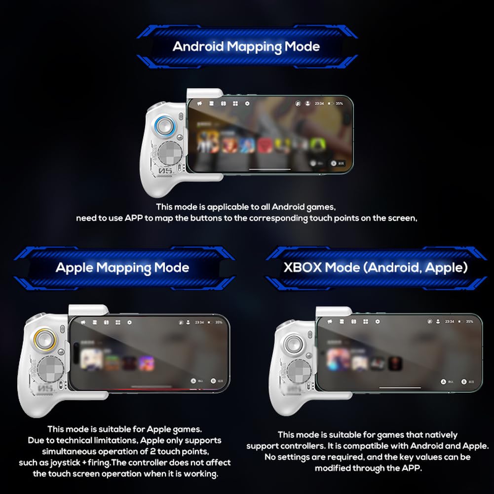Mb05 Controller di Gioco Mobile Joystick per Android Gamers Hall Joystick Gioco Mobile Gamepad Periferico